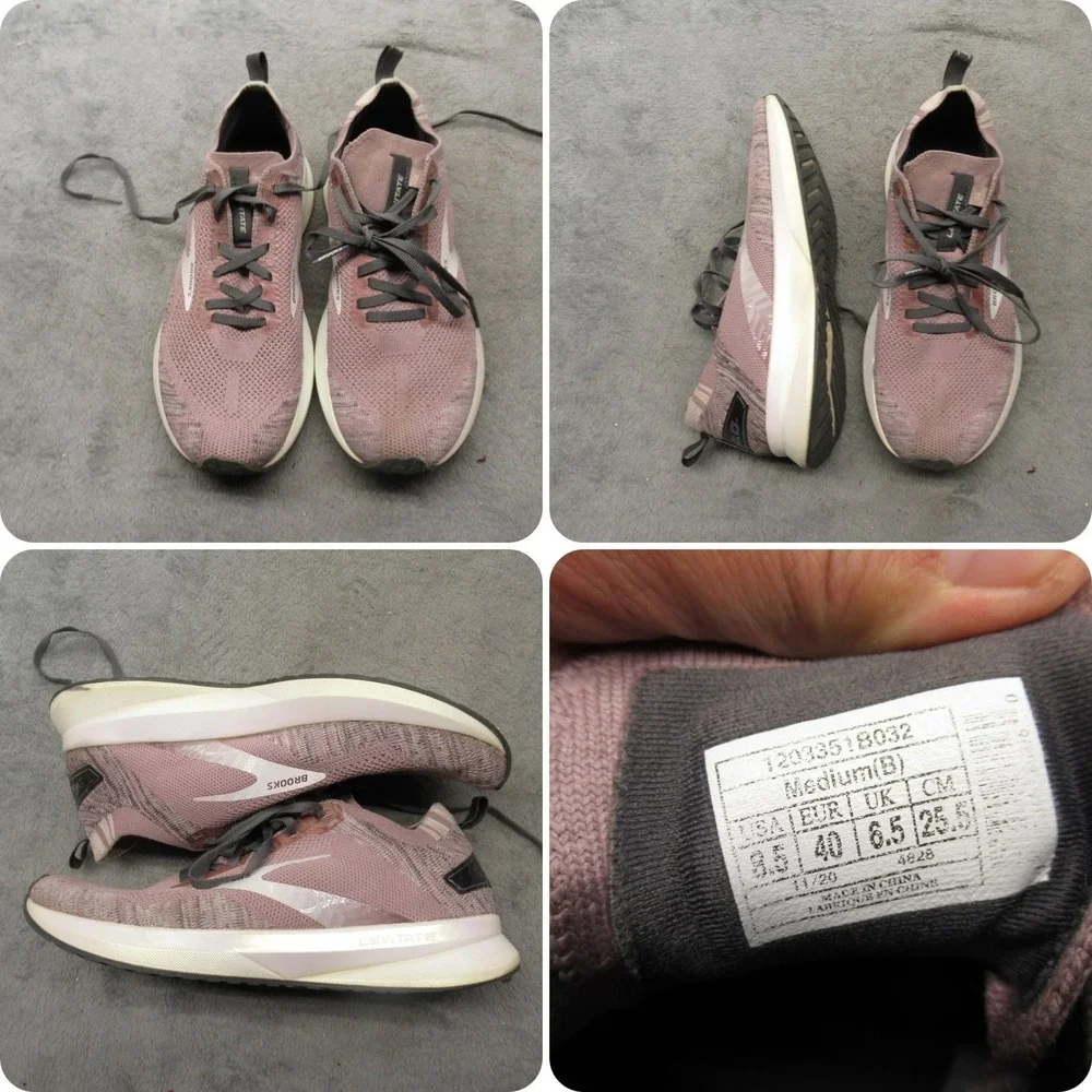Brooks Womens Shoes‎ 8.5 B Rose Levitate 4 Lightweight Lace-Up Running Athletic